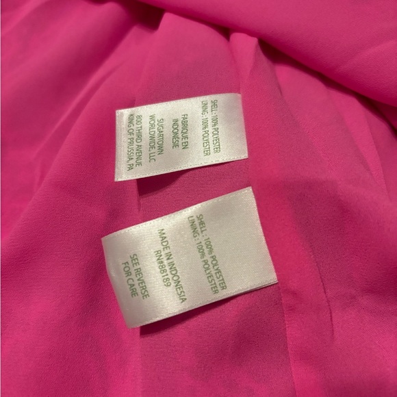 NEW! Lilly Pulitzer Deacon 3/4 Sleeve V Neck Cerise Pink Pattern Play Size 2 - Picture 4 of 15